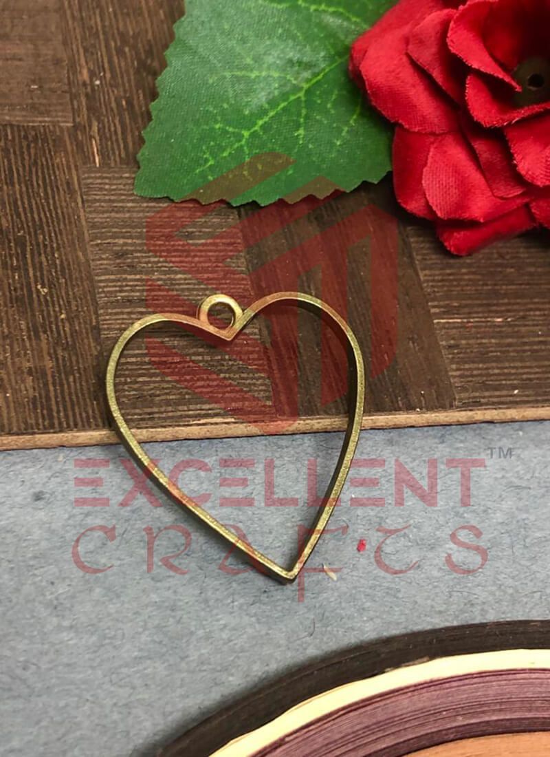 30mm Open Back Bezel Heart Shape
