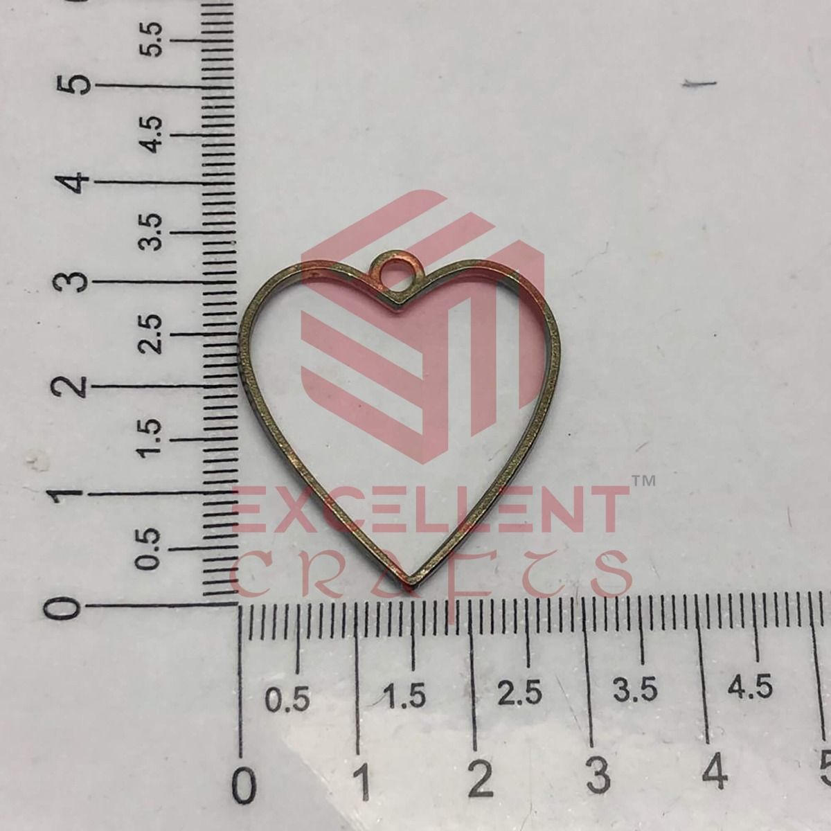 30mm Open Back Bezel Heart Shape