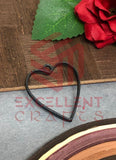 30mm Open Back Bezel Heart Shape