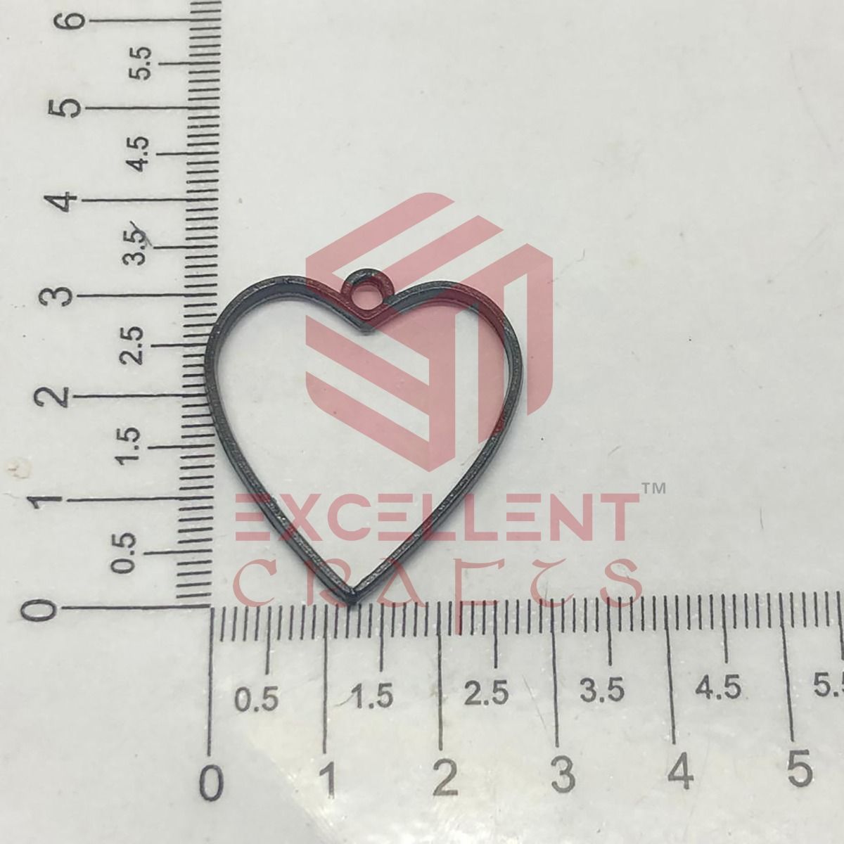 30mm Open Back Bezel Heart Shape
