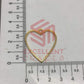 30mm Open Back Bezel Heart Shape