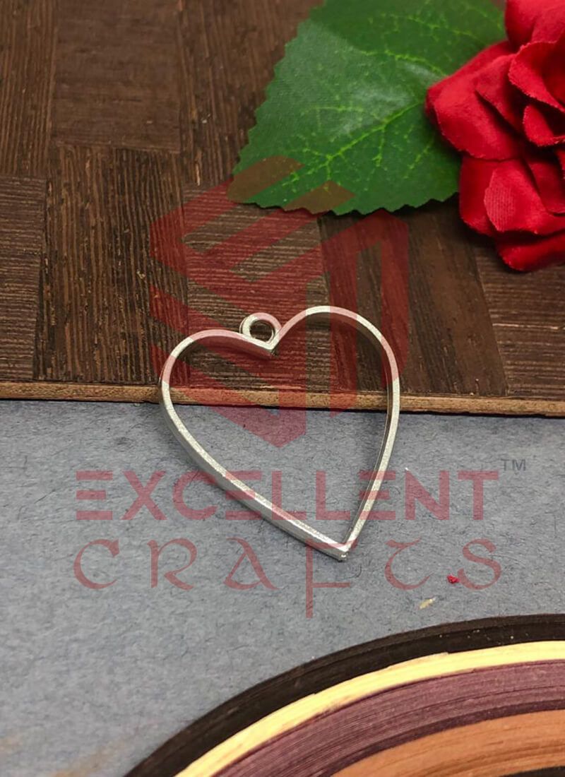 30mm Open Back Bezel Heart Shape