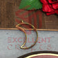 35mm x 23mm Open Back Bezel Half Moon Shape