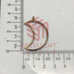 35mm x 23mm Open Back Bezel Half Moon Shape