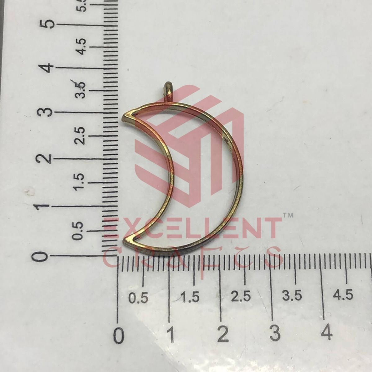 35mm x 23mm Open Back Bezel Half Moon Shape