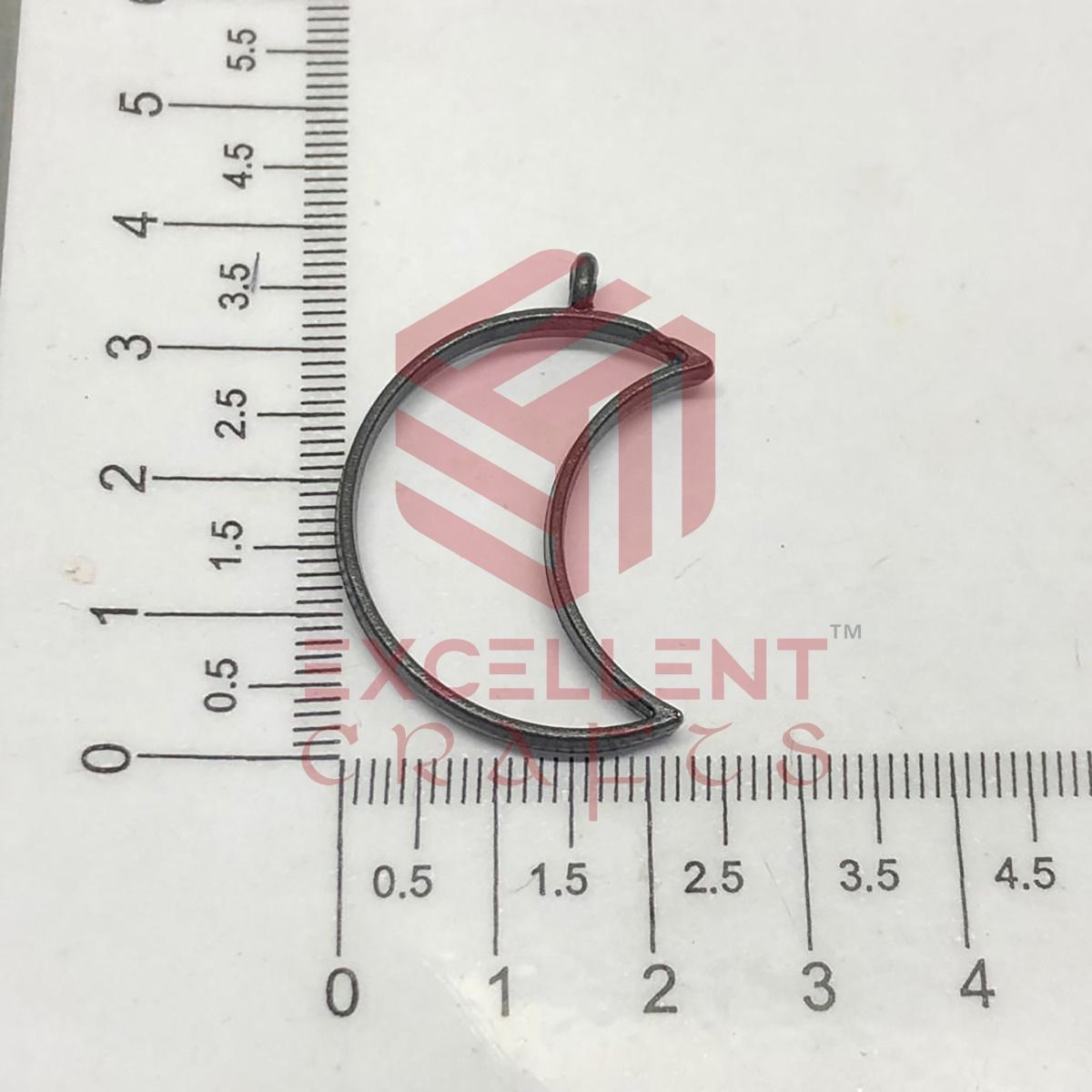 35mm x 23mm Open Back Bezel Half Moon Shape