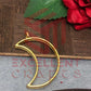 35mm x 23mm Open Back Bezel Half Moon Shape
