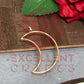 35mm x 23mm Open Back Bezel Half Moon Shape