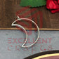 35mm x 23mm Open Back Bezel Half Moon Shape