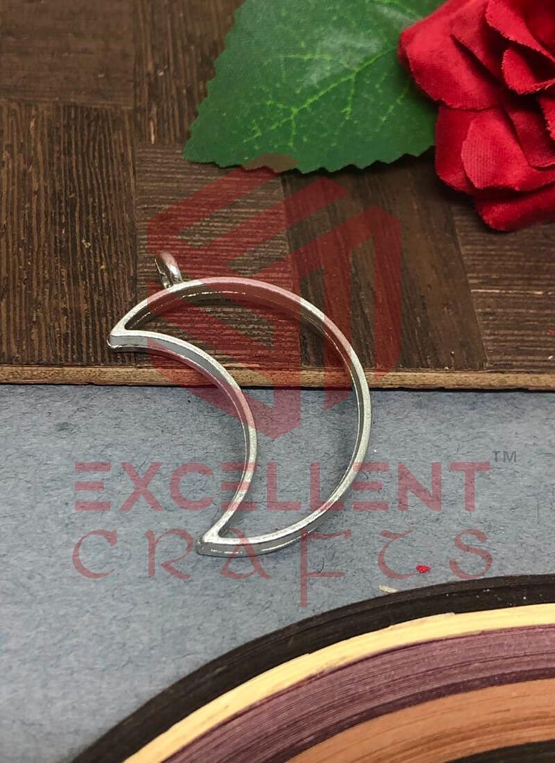 35mm x 23mm Open Back Bezel Half Moon Shape