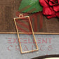 45mm x 20mm Open Back Bezel Rectangle Shape