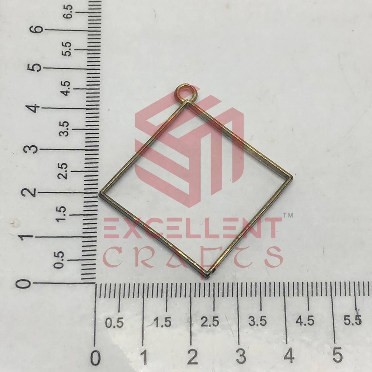 45mm x 40mm Open Back Bezel Rhombus Shape