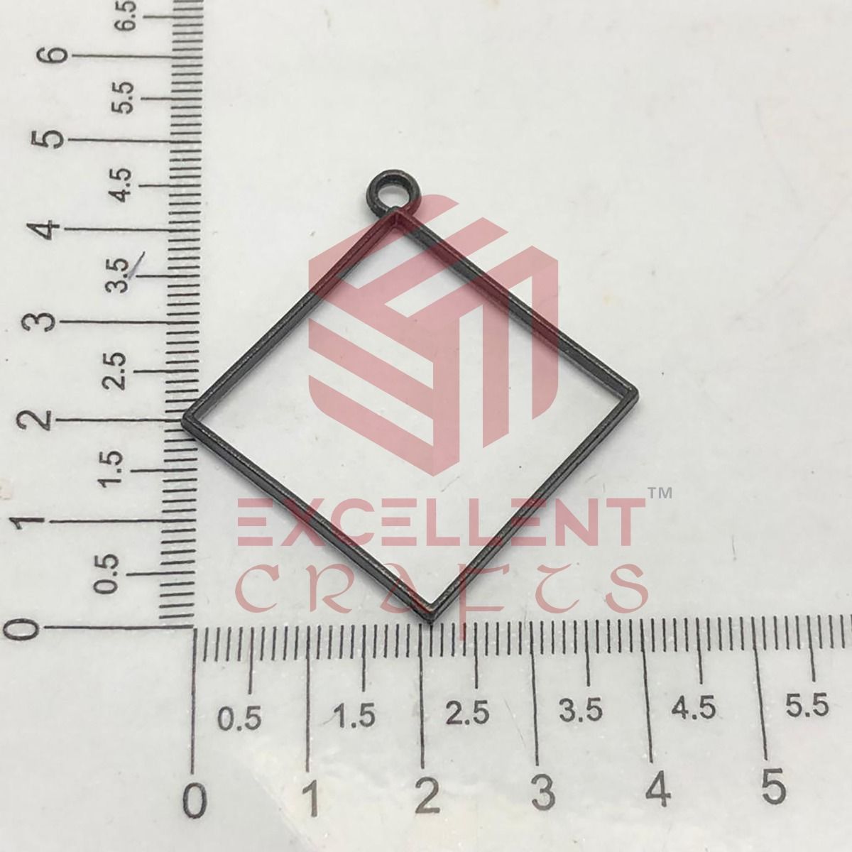 45mm x 40mm Open Back Bezel Rhombus Shape