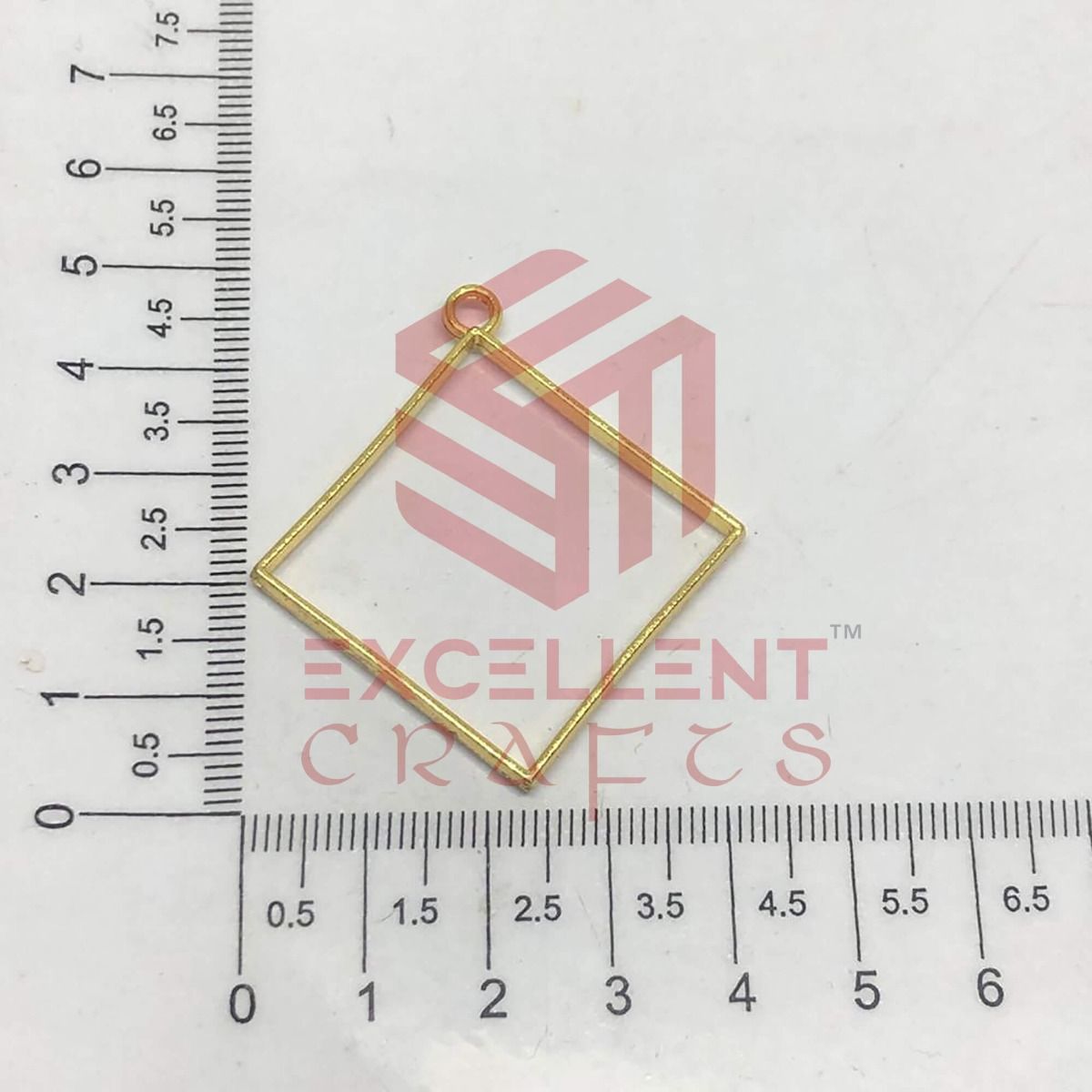 45mm x 40mm Open Back Bezel Rhombus Shape
