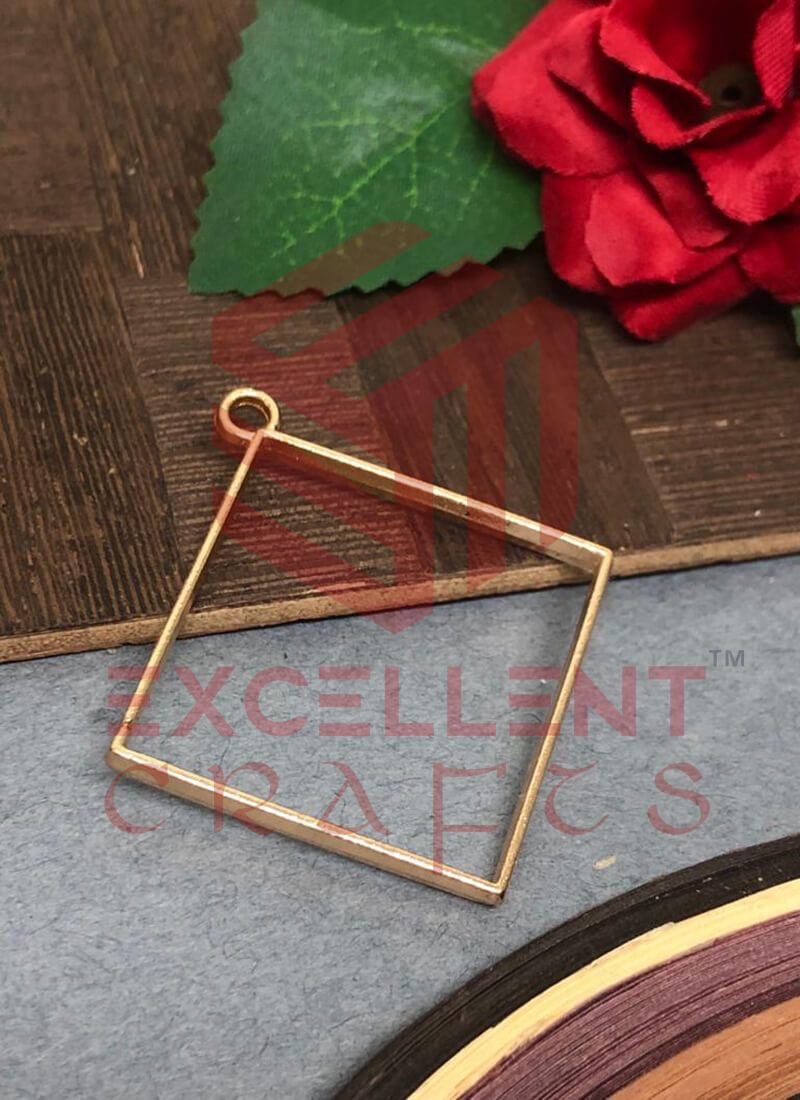 45mm x 40mm Open Back Bezel Rhombus Shape