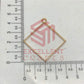 45mm x 40mm Open Back Bezel Rhombus Shape