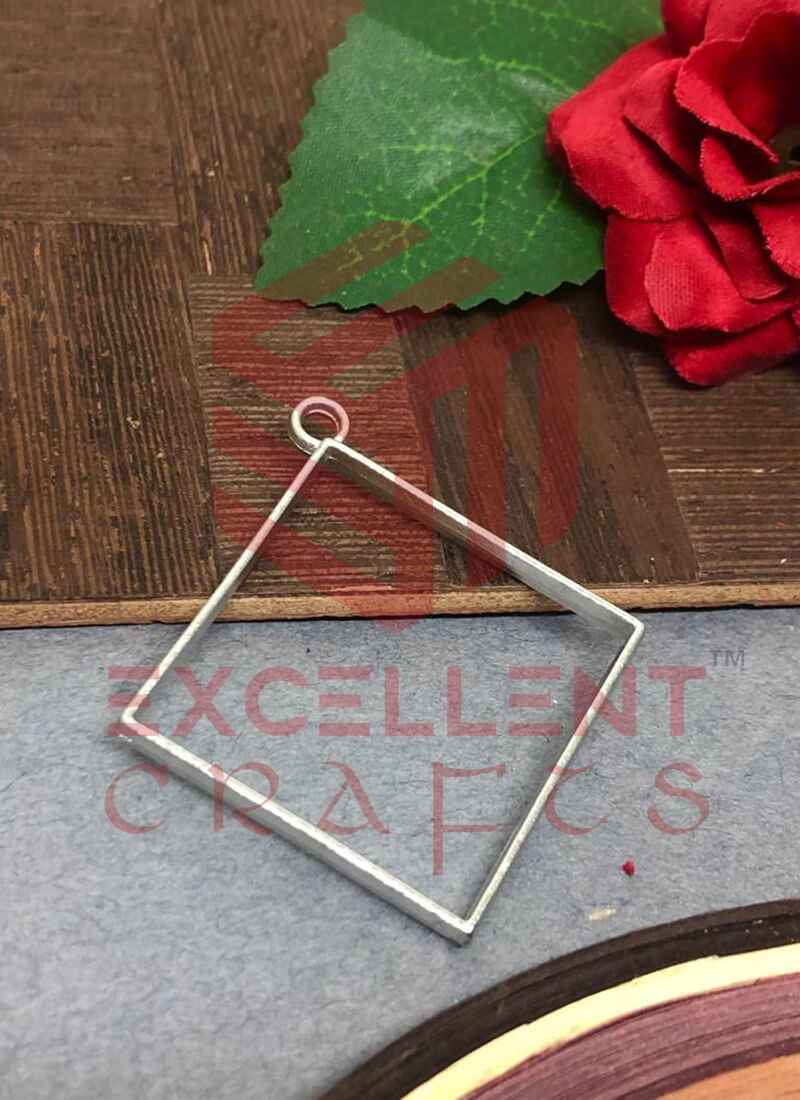 45mm x 40mm Open Back Bezel Rhombus Shape