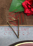 37mm x 20mm Open Back Bezel Triangle Shape