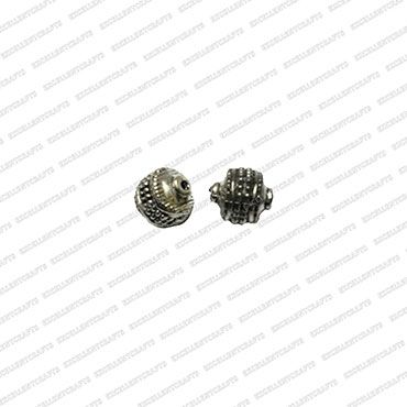 ECMANTBEAD18-8mm-Dia-Round-Shape-Metal-Antique-Finish-Silver-Color-Bead-Design-1 V1