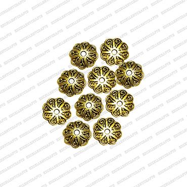 ECMANTCAP21-15mm-Dia-Round-Shape-Gold-Antique-Finish-Metal-Head-Cap-Flower-Design-1