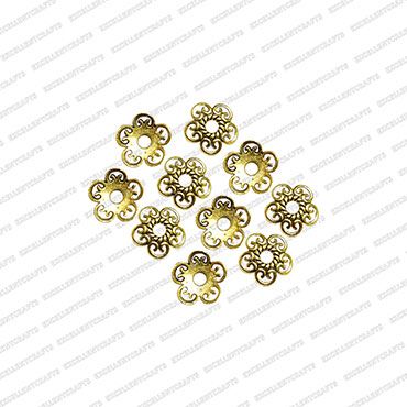 ECMANTCAP35-12mm-Dia-Round-Shape-Gold-Antique-Finish-Metal-Head-Cap-Flower-Design-6