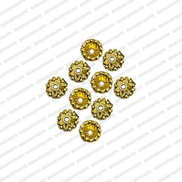 ECMANTCAP37-8mm-Dia-Round-Shape-Gold-Antique-Finish-Metal-Head-Cap-Flower-Design-4