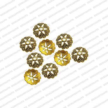 ECMANTCAP4-20mm-Dia-Round-Shape-Gold-Antique-Finish-Metal-Head-Cap-Flower-Design-1