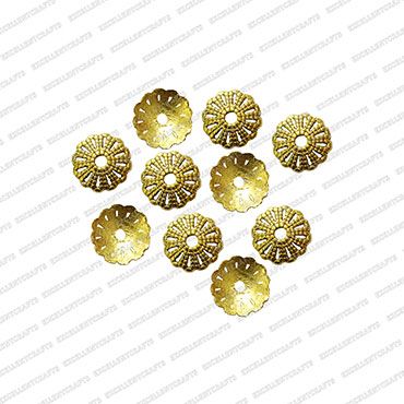 ECMANTCAP47-12mm-Dia-Round-Shape-Gold-Antique-Finish-Metal-Head-Cap-Flower-Design-8