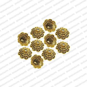 ECMANTCAP6-20mm-Dia-Round-Shape-Gold-Antique-Finish-Metal-Head-Cap-Flower-Design-3