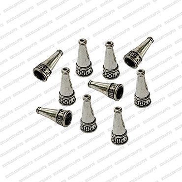 ECMANTCAP65-10mm-Dia-Cone-Shape-Silver-Antique-Finish-Metal-Head-Cap-Design-1