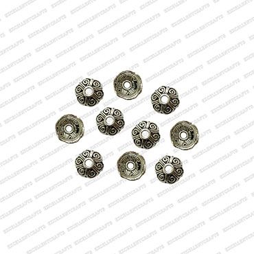 ECMANTCAP81-9mm-Dia-Round-Shape-Silver-Antique-Finish-Metal-Head-Cap-Flower-Design-5