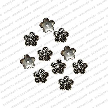 ECMANTCAP83-14mm-Dia-Round-Shape-Silver-Antique-Finish-Metal-Head-Cap-Flower-Design-3