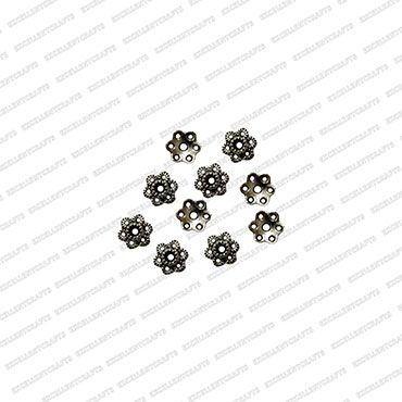 ECMANTCAP97-7mm-Dia-Round-Shape-Silver-Antique-Finish-Metal-Head-Cap-Flower-Design-2