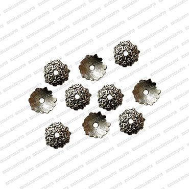 ECMANTCAP99-12mm-Dia-Round-Shape-Silver-Antique-Finish-Metal-Head-Cap-Flower-Design-14