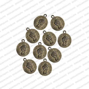 ECMANTCCH2-Round-Shape-Metal-Antique-Finish-Silver-Color-Coin-Charm-Dollar-Design-1