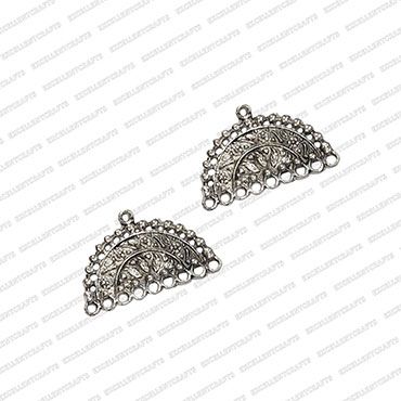 ECMANTCEB35-D-Shape-Silver-Antique-Finish-Metal-Chandelier-Earring-Base-Design-2-V1