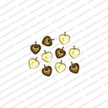 ECMANTCH1-Heart-Shape-Metal-Antique-Finish-Gold-Charm-Design-1