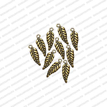 ECMANTCH13-Leaf-Shape-Metal-Antique-Finish-Gold-Charm-Design-4