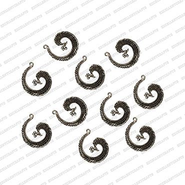 ECMANTCH141-Peacock-Shape-Metal-Antique-Finish-Silver-Charm-Design-2