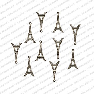ECMANTCH147-Eiffel-Tower-Metal-Antique-Finish-Silver-Charm-Design-2