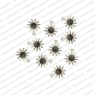 ECMANTCH43-Round-Shape-Metal-Antique-Finish-Silver-Charm-Sun-Flower-Design-4