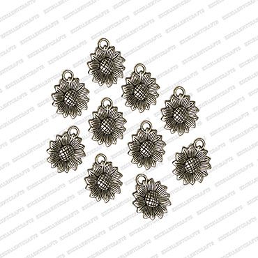 ECMANTCH51-Round-Shape-Metal-Antique-Finish-Silver-Charm-Sun-Flower-Design-6