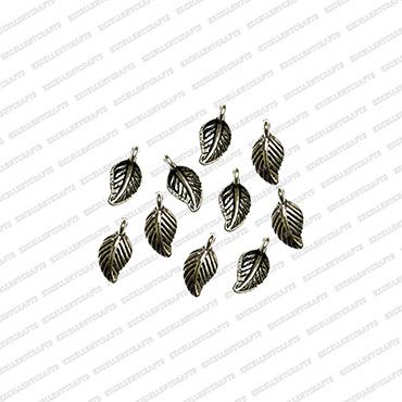 ECMANTCH62-Leaf-Shape-Metal-Antique-Finish-Silver-Charm-Design-11