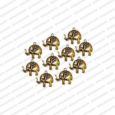 ECMANTCH7-Elephant-Shape-Metal-Antique-Finish-Gold-Charm-Design-4