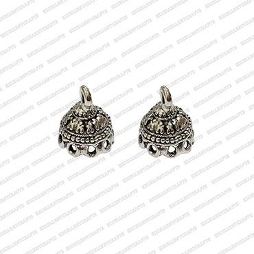 ECMANTJB143-Dome-Shape-Metal-Antique-Finish-Silver-Jhumka-Base-Design-86