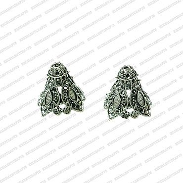 ECMANTJB2-Cone-Shape-Metal-Antique-Finish-Silver-Jhumka-Base-Design-2