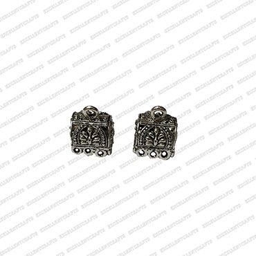 ECMANTJB61-Tunnel-Shape-Metal-Antique-Finish-Silver-Jhumka-Base-Design-4