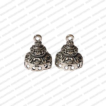 ECMANTJB65-Cone-Shape-Metal-Antique-Finish-Silver-Jhumka-Base-Design-7