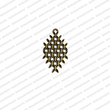 ECMANTPEN73-Rhombus-Shape-Metal-Antique-Finish-Gold-Color-Flower-Pendant-Design-1