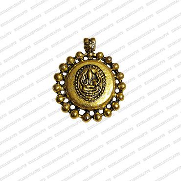 ECMANTPEN85-Round-Shape-Metal-Antique-Finish-Gold-Color-Ganesha-Pendant-Design-4